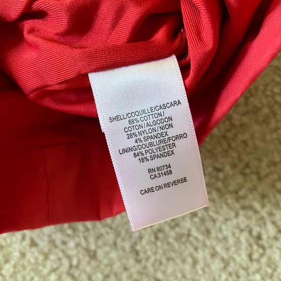 BCBGMaxAzria Red Ruffled Dress with Bow Sz Small - Picture 5 of 6